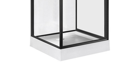 Cabine van de het Glasdouche van de spildeur de Vierkante 4mm Aangemaakte Duidelijke met wit Acryldienblad